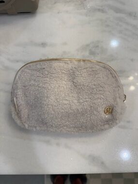 Lululemon Cream Sherpa Belt Bag